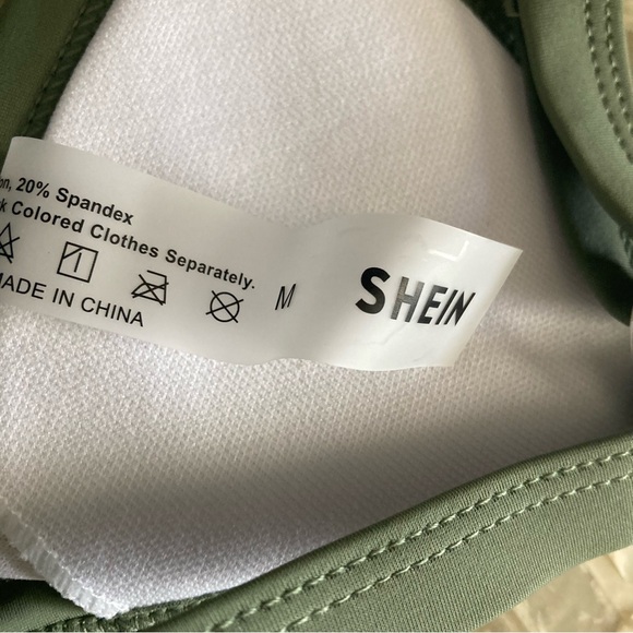 NEW! SHEIN Swim Ring Linked Triangle Thong Bikini Set Sexy Bikini Set (S/M) - Picture 7 of 8